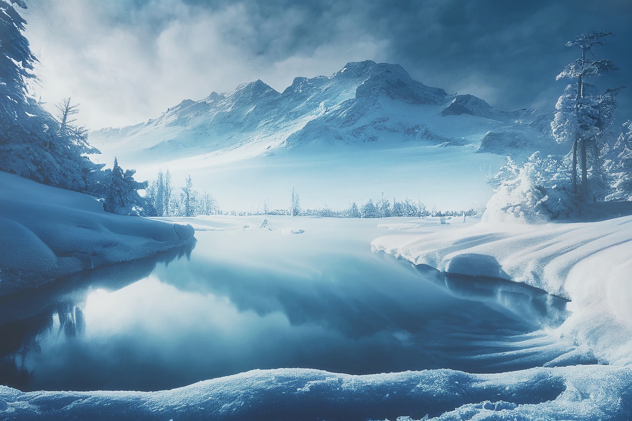 winter landscape, lake, mountains-7629570.jpg